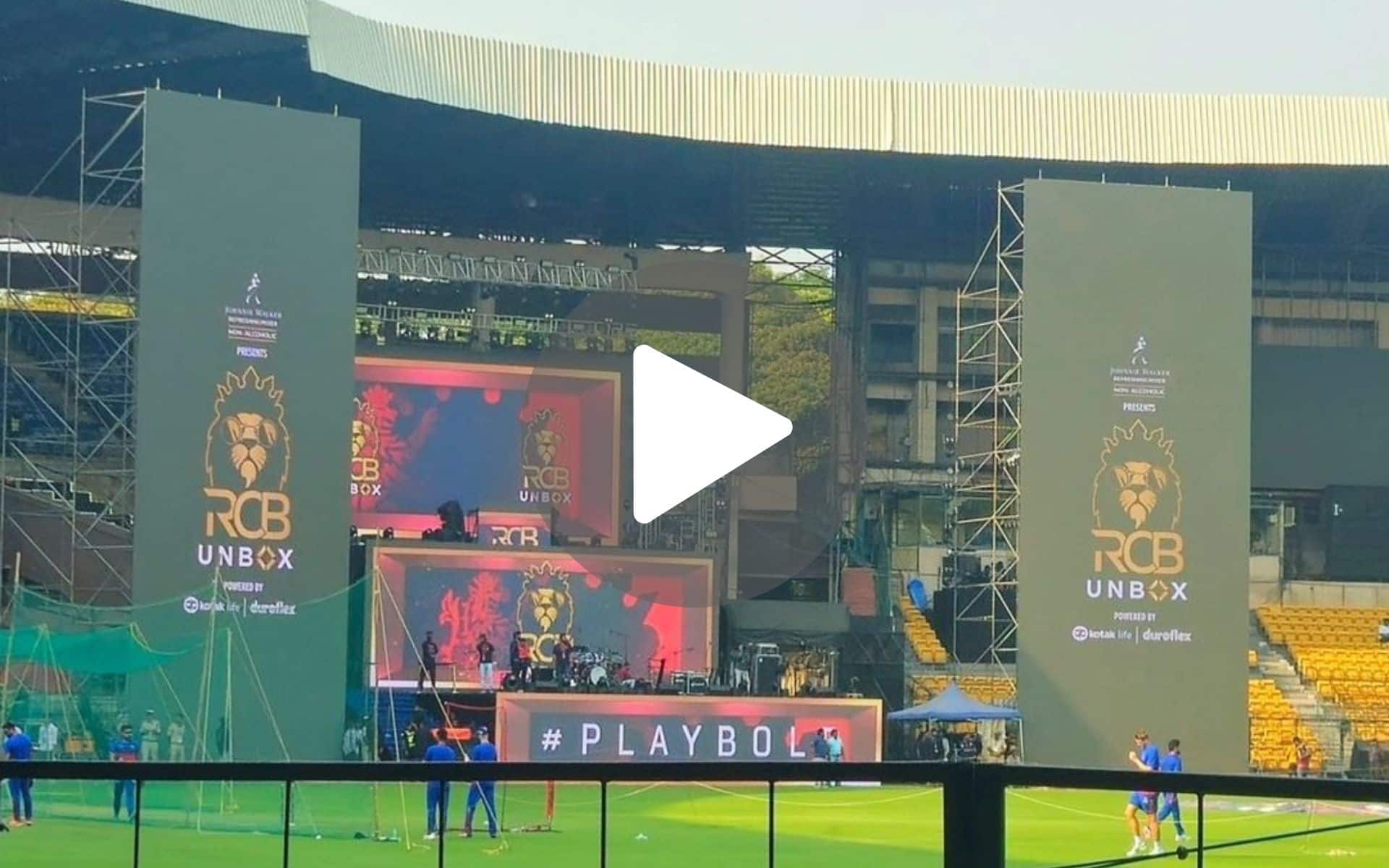 [Watch] Fans Gather Around Chinnaswamy Stadium Hours Before The RCB Unbox Event